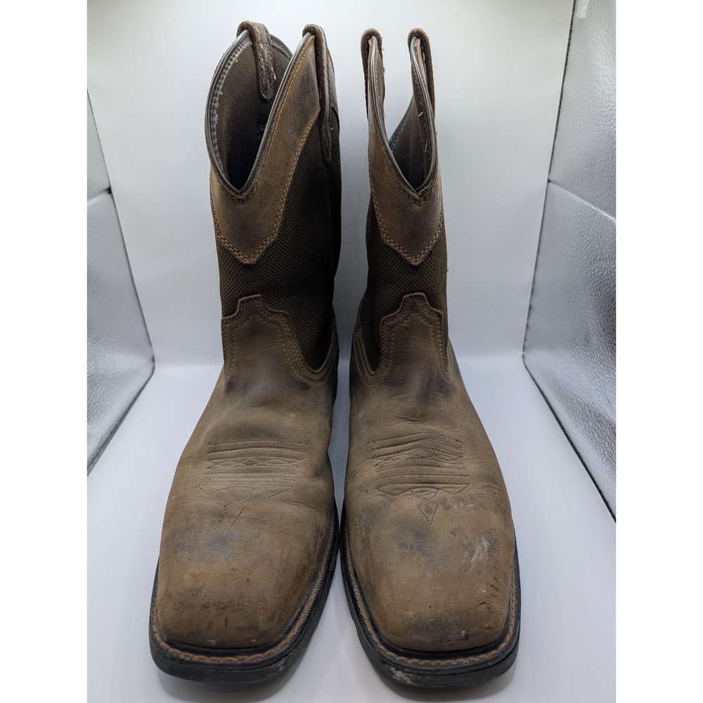 Ariat Groundbreaker Wide Square Toe Waterproof Steel Toe Work Boot Size 10.5D